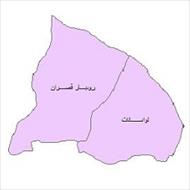 نقشه ی بخش های شهرستان شمیرانات