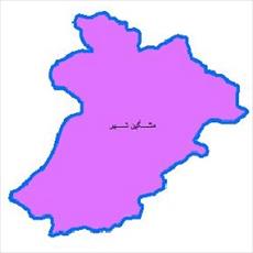 شیپ فایل محدوده سیاسی شهرستان مشگین شهر (واقع در استان اردبیل)