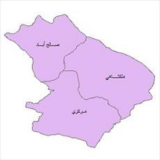 نقشه ی بخش های شهرستان مهران