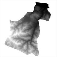 نقشه مدل رقومی ارتفاعی (DEM) شهرستان چالوس (واقع در استان مازندران)