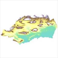 نقشه ی مدل رقومی ارتفاعی شهرستان بندرعباس