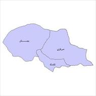 نقشه ی بخش های شهرستان گناباد
