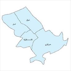 نقشه ی بخش های شهرستان رفسنجان