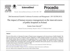 ترجمه مقاله با موضوع تعیین تاثیر مدیریت منابع انسانی بر نوآوری های بیمارستان های دولتی کشور لهستان