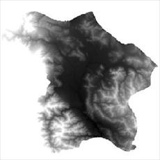 نقشه مدل رقومی ارتفاعی (DEM) شهرستان ماکو (واقع در استان آذربایجان غربی)