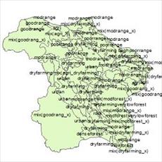 نقشه کاربری اراضی شهرستان پیران شهر
