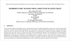 مقاله ترجمه شده با عنوان ارائه روشی برای تست مدل شناور پلنینگ توسط تست PMM