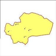 شیپ فایل شهرهای استان قم به صورت نقطه ای