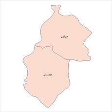 نقشه ی بخش های شهرستان مهاباد