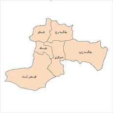 نقشه ی بخش های شهرستان تربت حیدریه