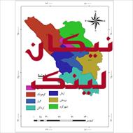 نقشه شهرستان های استان چهارمحال و بختیاری