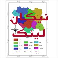نقشه شهرستان های استان کردستان
